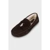 Men's insulated suede moccasins