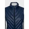 Blue quilted vest