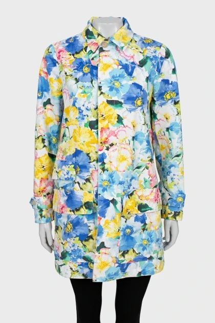 Floral raincoat