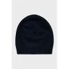 Men's wool hat with patch