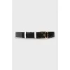 Two-tone belt with tag