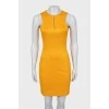 Bodycon dress with front zip