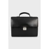 Men's briefcase with silver fittings