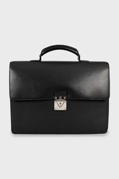 Men's briefcase with silver fittings