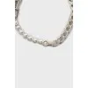 Silver combination necklace