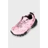 Pink chunky sneakers