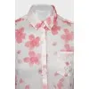 Sheer floral shirt