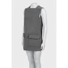 Gray vest with patch pockets