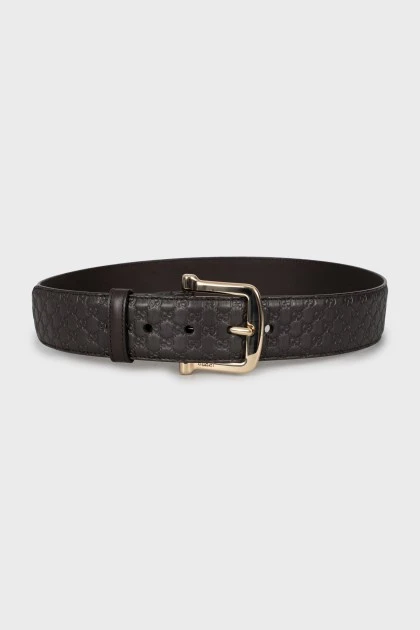 Embossed leather belt