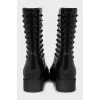 Rubber boots decorated with spikes