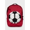 Textile backpack red