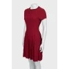 Fitted dress with ribbed pattern