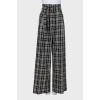 Palazzo trousers in check print