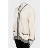 Cashmere cardigan with hood