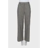 Checked wool and cashmere trousers