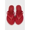 Red rubber slippers