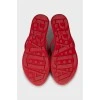 Red rubber slippers