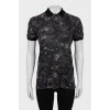 Polo T-shirt in military print