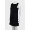 Black fitted dress with patches