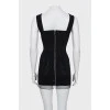 Corset dress decorated with mesh