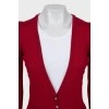 Wool cardigan with V-neck