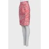 Printed pencil skirt with pockets