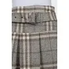 Wool mini skirt in checkered print