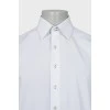 Men's white straight-fit shirt