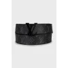 Men's reversible belt with signature print