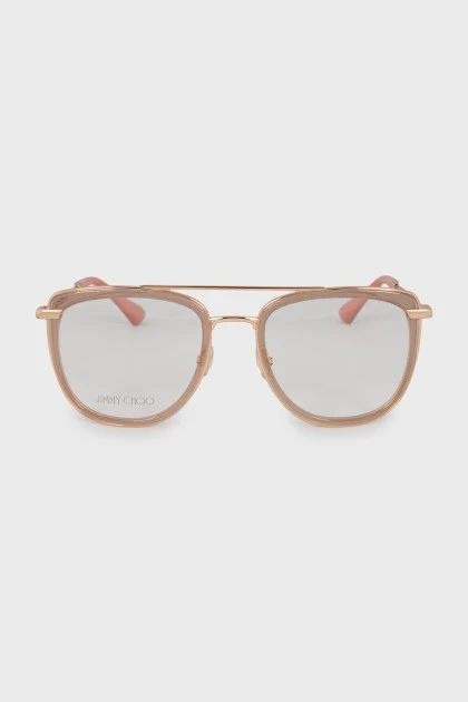 Glasses with prescriptions and shiny frames