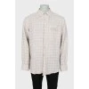 Men's checkered linen shirt
