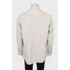 Men's checkered linen shirt