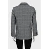 Checked straight-fit jacket