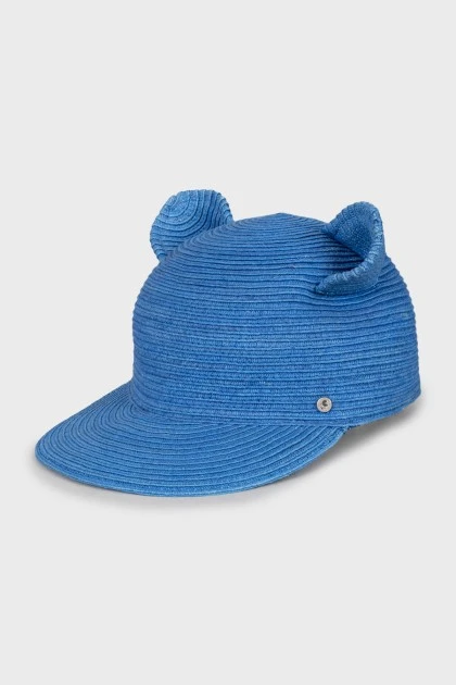 Blue cap decorated with ears
