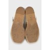 Flip-flops with woven soles
