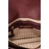 Leather shoulder bag with gold strap