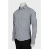 Men's light gray striped shirt