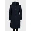 Navy blue fitted parka