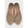 Leather ballet shoes with elastic bands