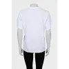 White T-shirt with print and decor