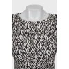 Printed blouse with accent shoulders