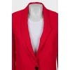 Red slim fit jacket