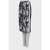 Pencil skirt with stripes