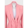 Pink jacket with double collar