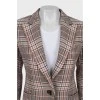 Fitted check jacket