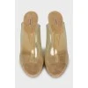 Clear open toe sandals