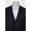 Men's jacket with striped print