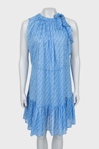 Blue A-line sundress