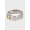 Silver ring with signature engraving
