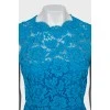 Openwork blue dress